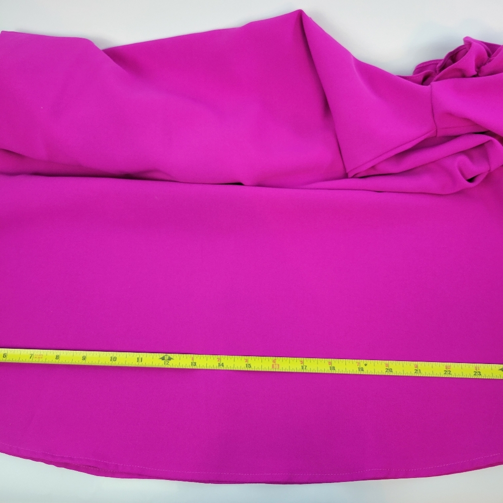 TCEC Magenta Ruffled Cold-Shoulder Mini Dress - Picture 12 of 14